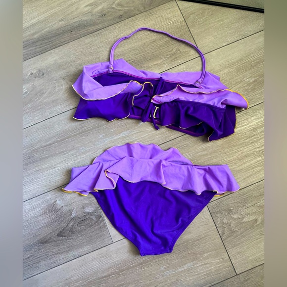 ☀️ Purple Ruffle Bikini - (Jasmin Bikini) - Size Large (Juniors) - Picture 2 of 4